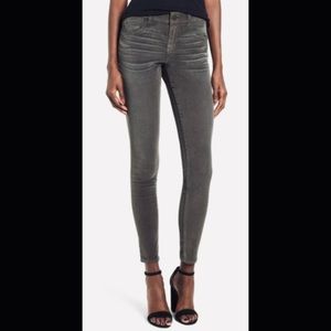 New! JOLT Grey Fine Corduroy Velvet Creased Skinny Pant-11(W30)